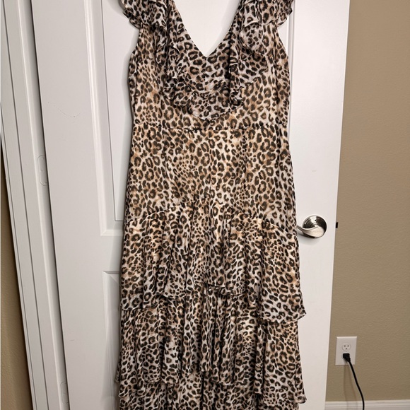 Wayf Leopard Print Ruffle Maxi Dress - Picture 3 of 6